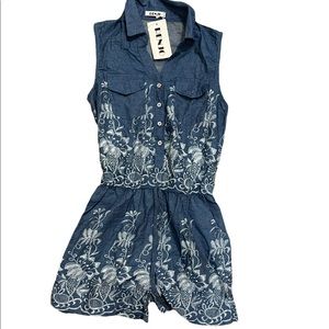 BNWT. DENIM STYLE ROMPER